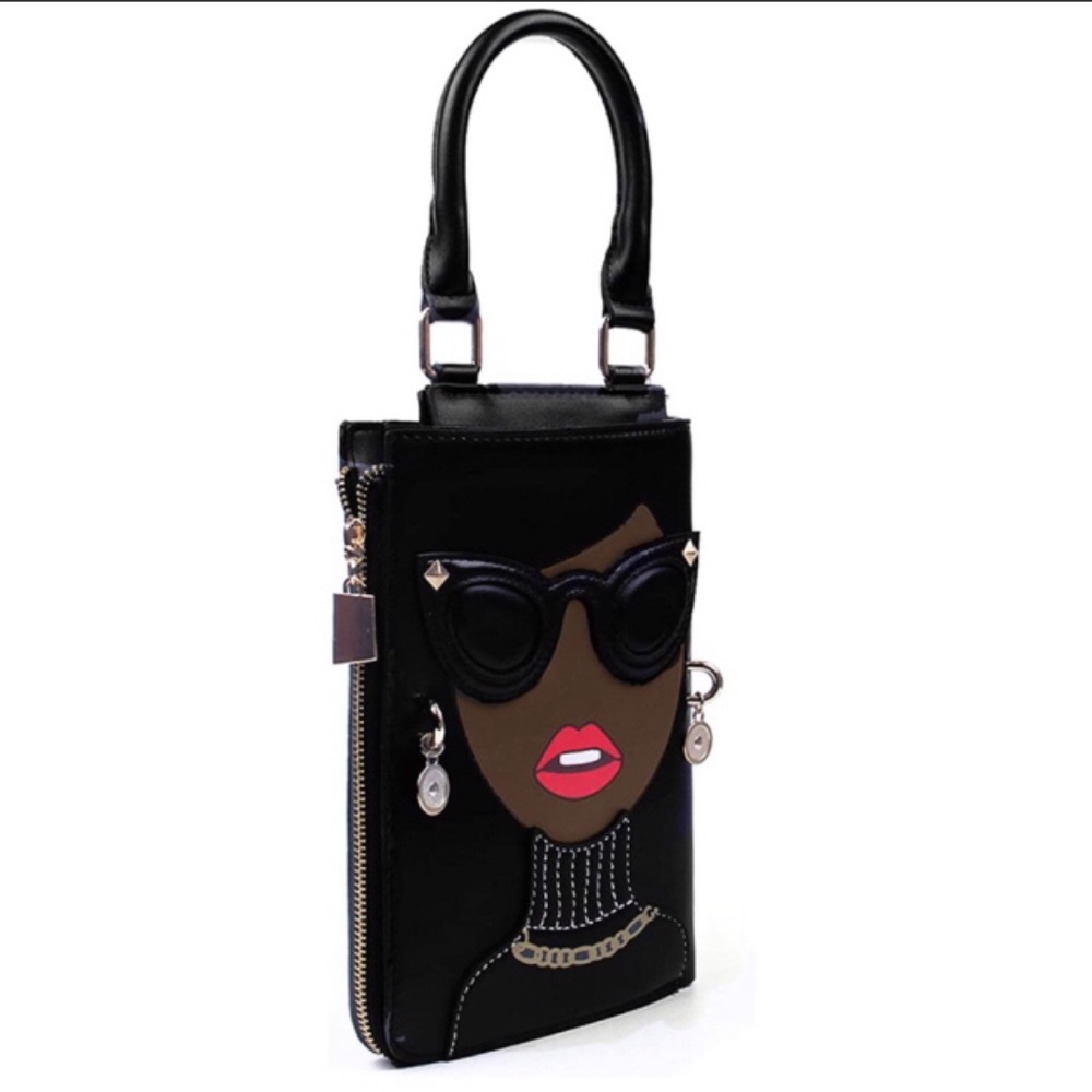 BLACK  PERSONALITY BAG CROSSBODY AND SATCHEL - Picture 3 of 6
